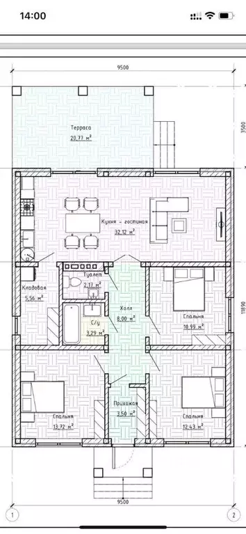 Коттедж в Адыгея, Тахтамукайский район, Козет аул ул. Ленина (124 м) - Фото 2