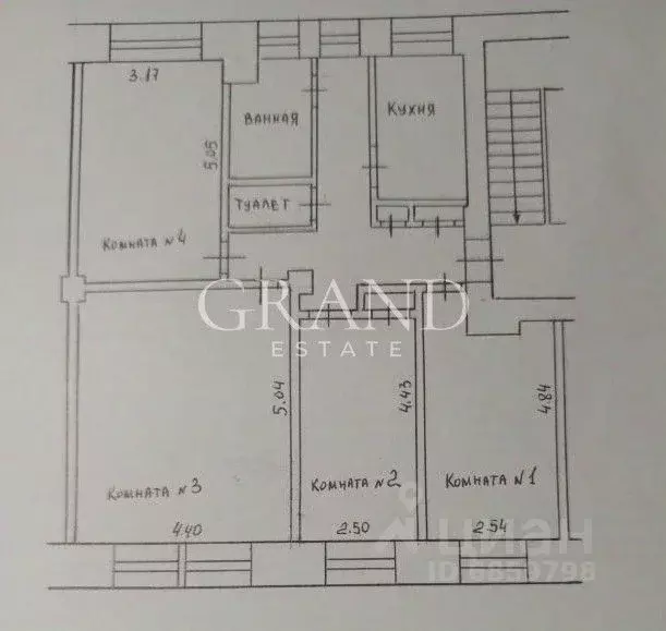 4-к кв. Москва ул. Доватора, 11К1 (84.0 м) - Фото 2