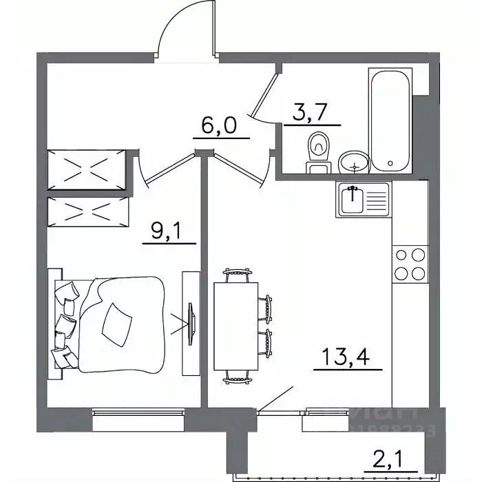 1-к кв. Иркутская область, Иркутск ИВАТУ городок, Авиатор жилой ... - Фото 0