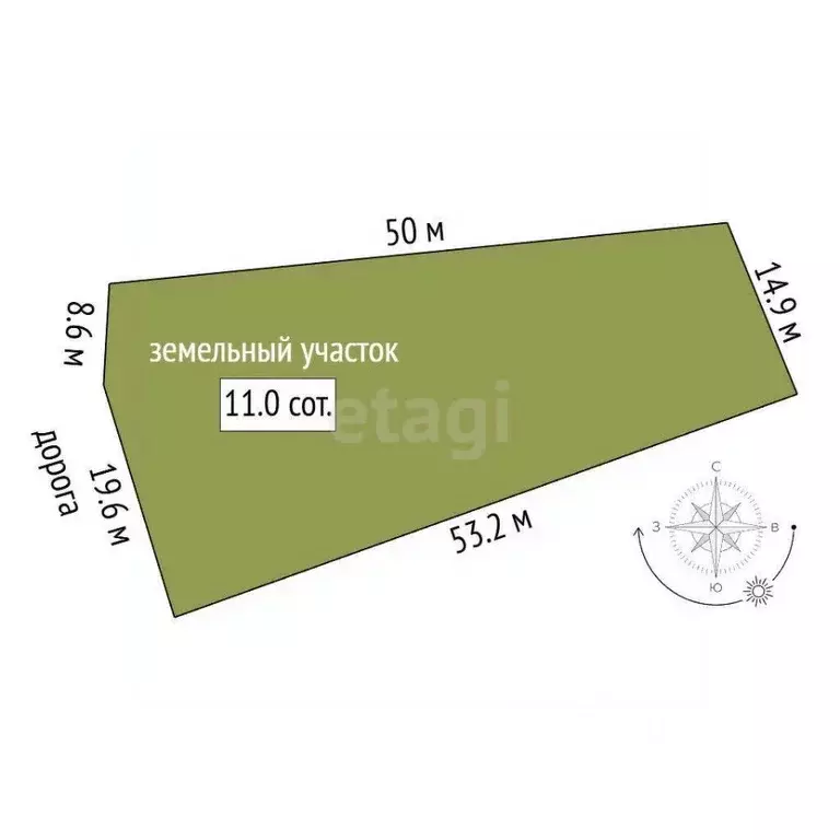 Участок в Крым, Симферопольский район, Перовское с/пос, с. Украинка ... - Фото 1