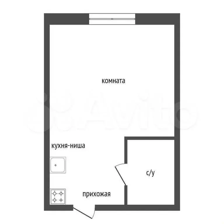 Квартира-студия, 16,9 м, 3/5 эт. - Фото 0