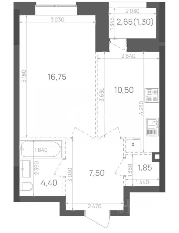 1-к кв. Татарстан, Казань Ягодинская ул., 3а (42.3 м) - Фото 1