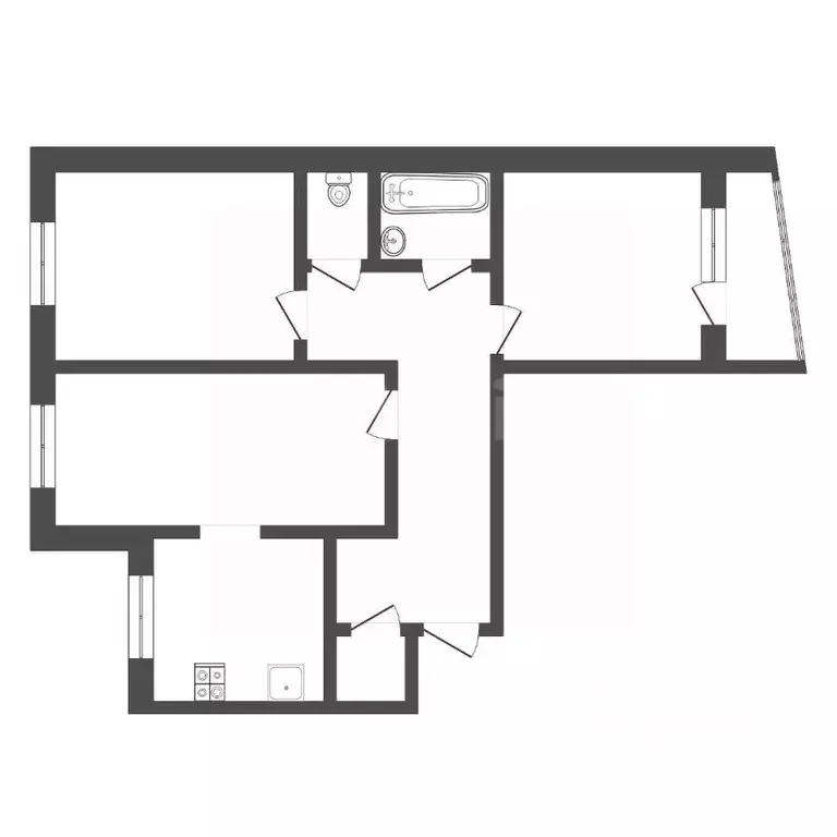 3-к кв. Тюменская область, Тюмень Камчатская ул., 2 (65.1 м) - Фото 2