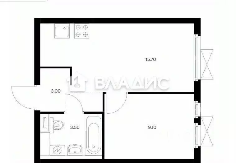 1-к кв. Москва 2-й Нагатинский проезд, 6к1 (31.3 м) - Фото 2