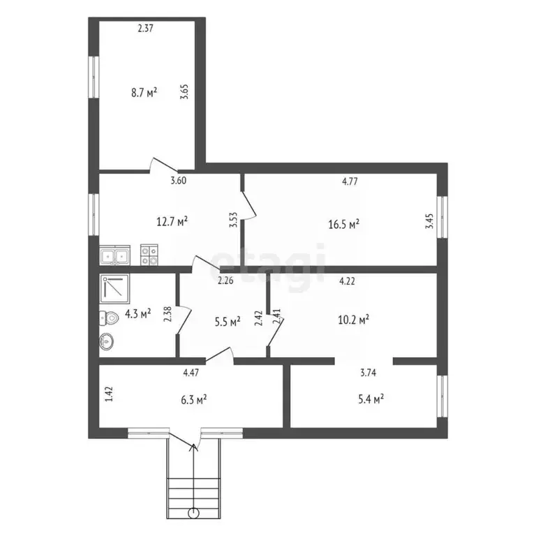 3-к кв. Ямало-Ненецкий АО, Тарко-Сале Пуровский район, ул. ... - Фото 2