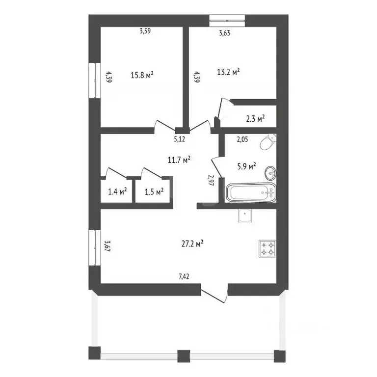 Дом в Амурская область, Благовещенский район, с. Кантон-Коммуна ул. ... - Фото 0