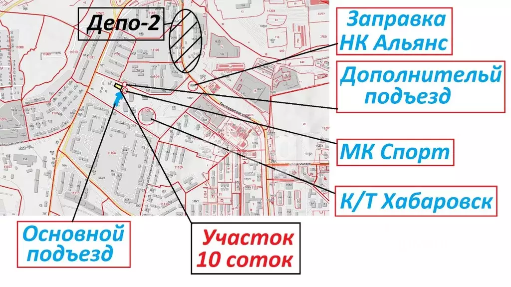 Карта участков хабаровский