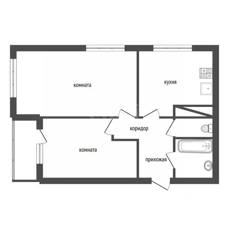 2-к кв. Воронежская область, Воронеж ул. Загоровского, 9/1 (57.0 м) - Фото 2