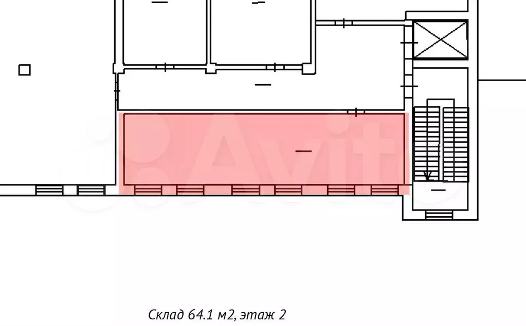 Склад 64.1 м на юге, рядом метро, 6 окон - Фото 0