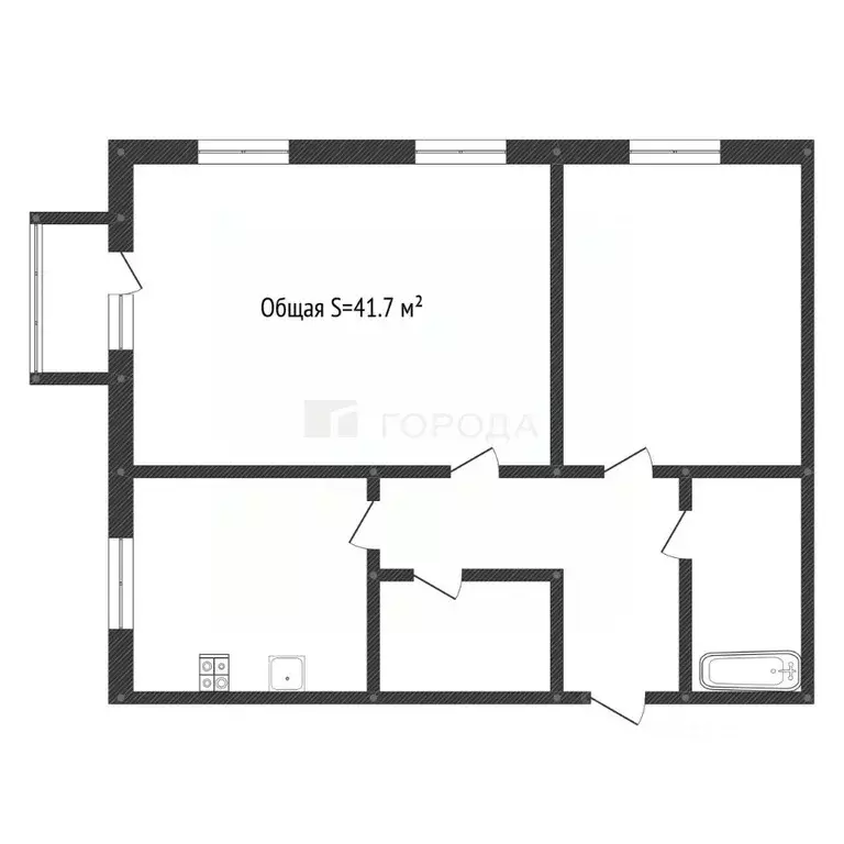 2-к кв. Алтайский край, Барнаул ул. Свердлова, 84 (41.7 м) - Фото 1