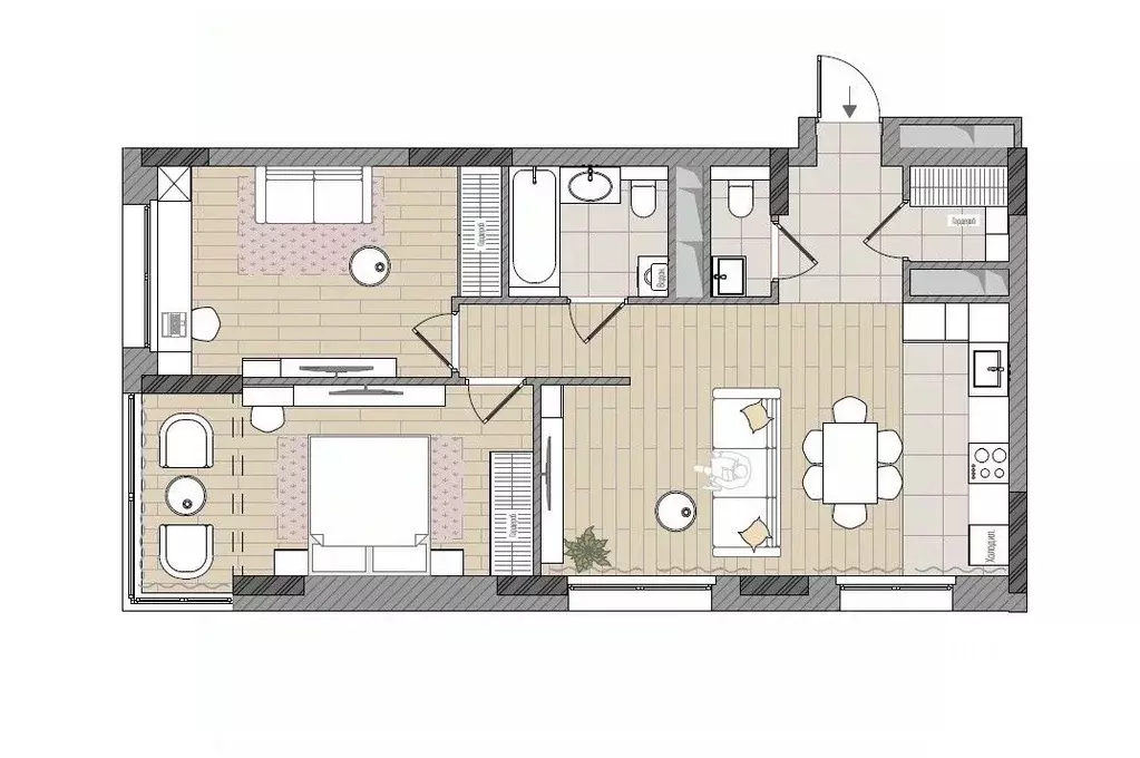 3-к кв. Кировская область, Киров Мелькомбинатовский проезд, 3 (73.8 м) - Фото 1