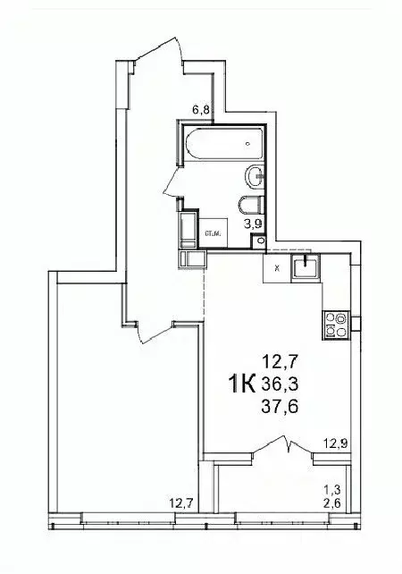 1-к кв. Нижегородская область, Нижний Новгород д. Анкудиновка, КМ ... - Фото 1