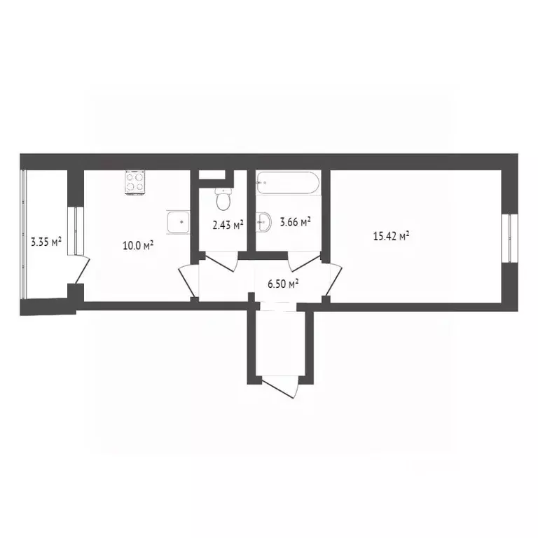 1-к кв. Брянская область, Брянск ул. Братьев Ткачевых, 9 (37.0 м) - Фото 2