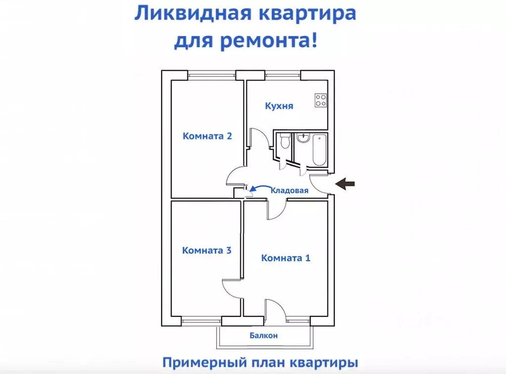 3-к кв. Московская область, Чехов муниципальный округ, Столбовая пгт ... - Фото 1
