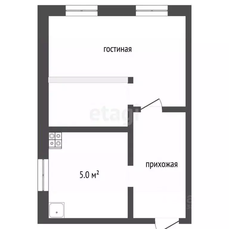 1-к кв. Башкортостан, Бирск ул. Чеверева, 33 (35.4 м) - Фото 2