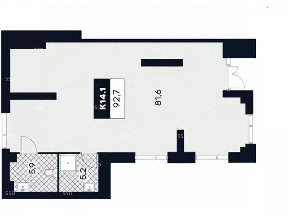 Торговая площадь в Москва Лодочная ул., 27К2 (93 м) - Фото 2