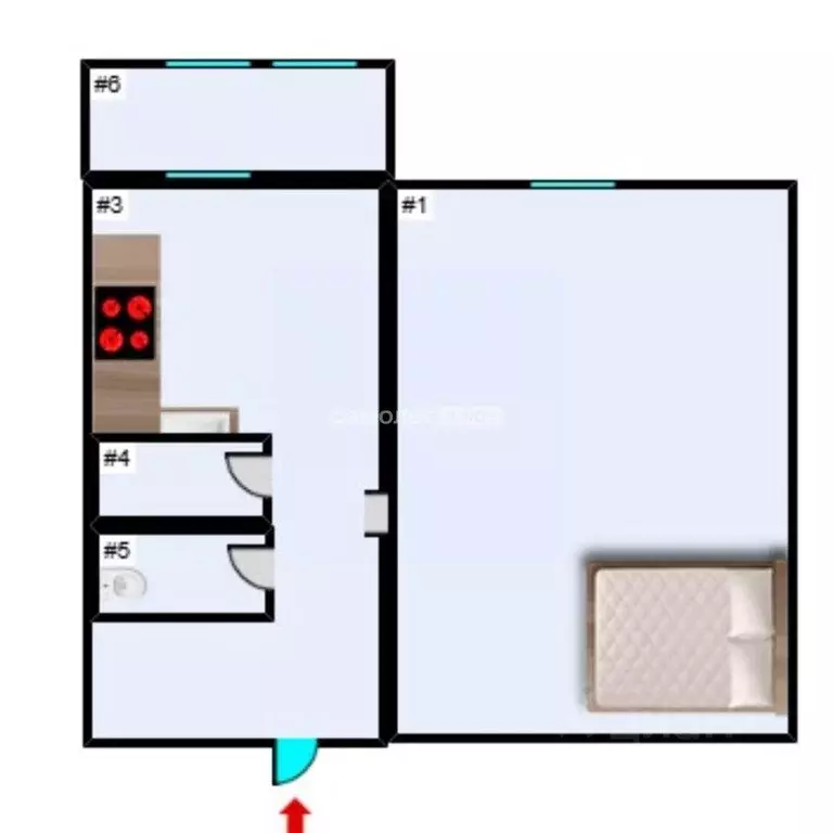 Квартира, 1 комната, 31.2 м - Фото 1