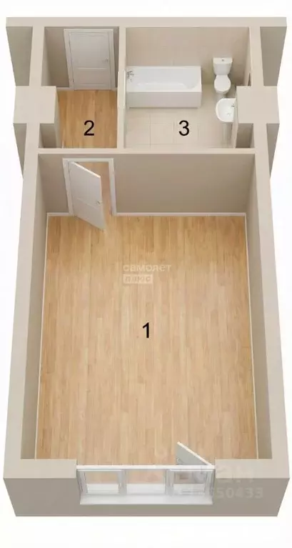 Студия Ульяновская область, Ульяновск Ипподромная ул., 13А (22.09 м) - Фото 2