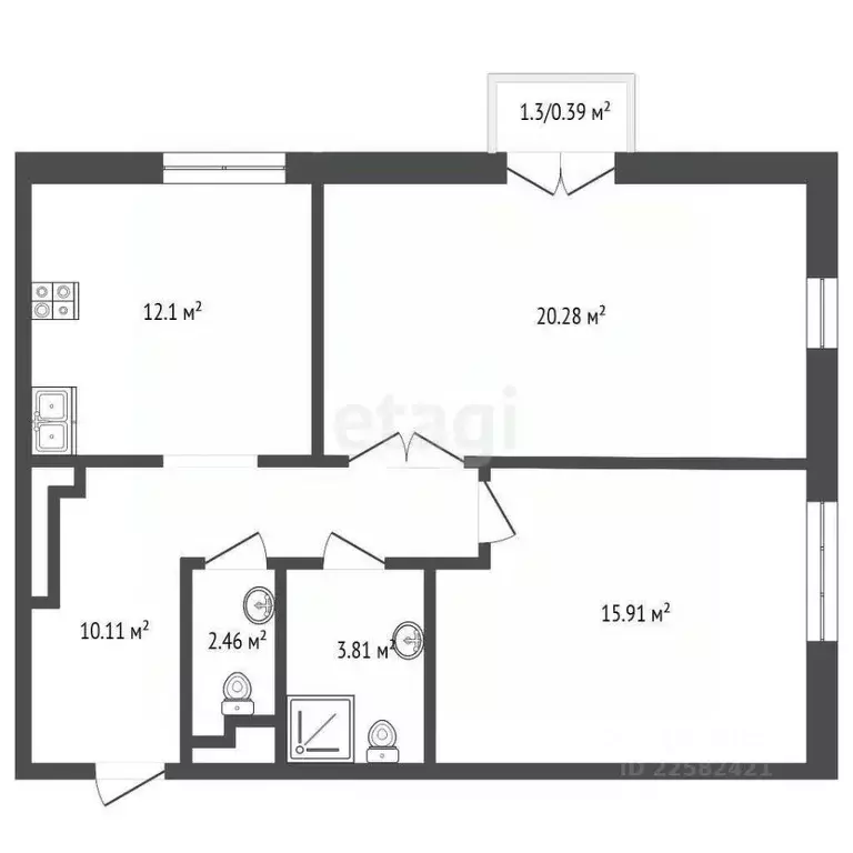 2-к кв. Удмуртия, Ижевск ул. Карла Маркса, 308к1 (64.6 м) - Фото 2
