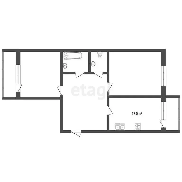 2-комнатная квартира: Краснодар, улица им. Героя Яцкова И.В., 8 (63 м) - Фото 0