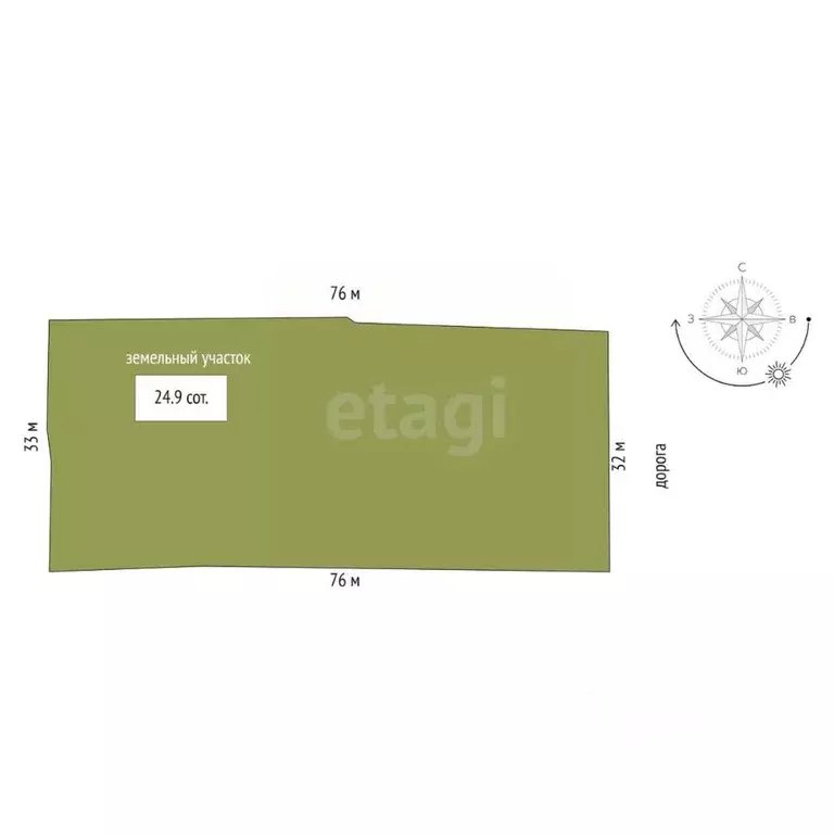 Участок в Крым, Сакский район, с. Добрушино ул. Школьная, 1 (24.9 ... - Фото 2