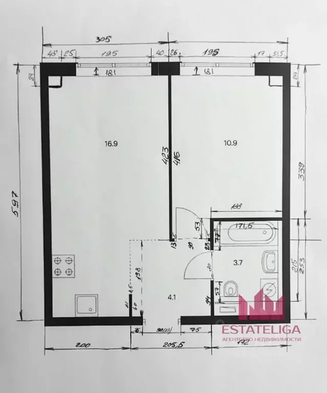 1-к кв. Москва проезд Стройкомбината, 1 (35.6 м) - Фото 1