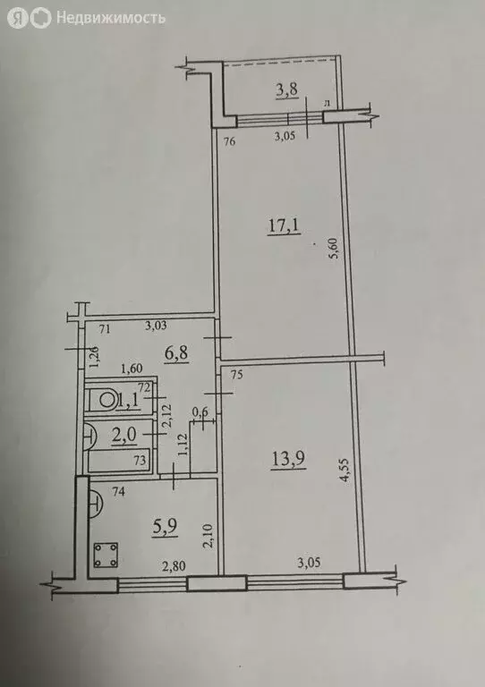 2-комнатная квартира: Самара, посёлок Зубчаниновка, улица Воеводина, ... - Фото 1