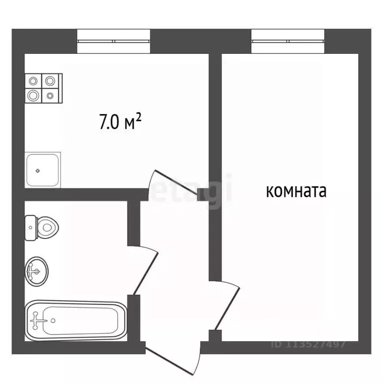 1-к кв. Московская область, Серпухов проезд Мишина, 5 (28.9 м) - Фото 2