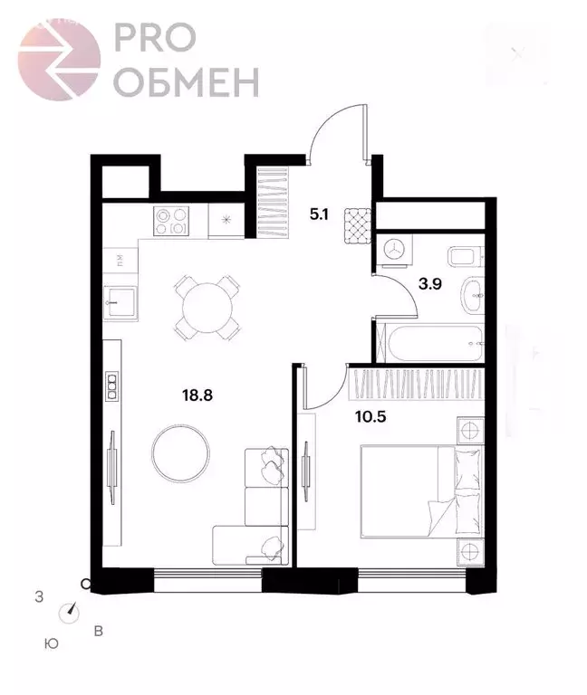 Квартира-студия: Москва, Аэроклубная улица, 8А (38.3 м) - Фото 1