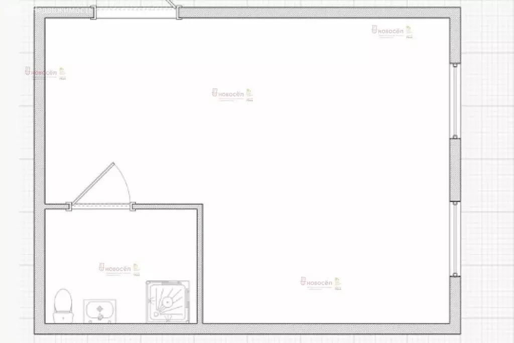 Квартира-студия: село Патруши, 1-я Окружная улица, 39 (23 м) - Фото 1