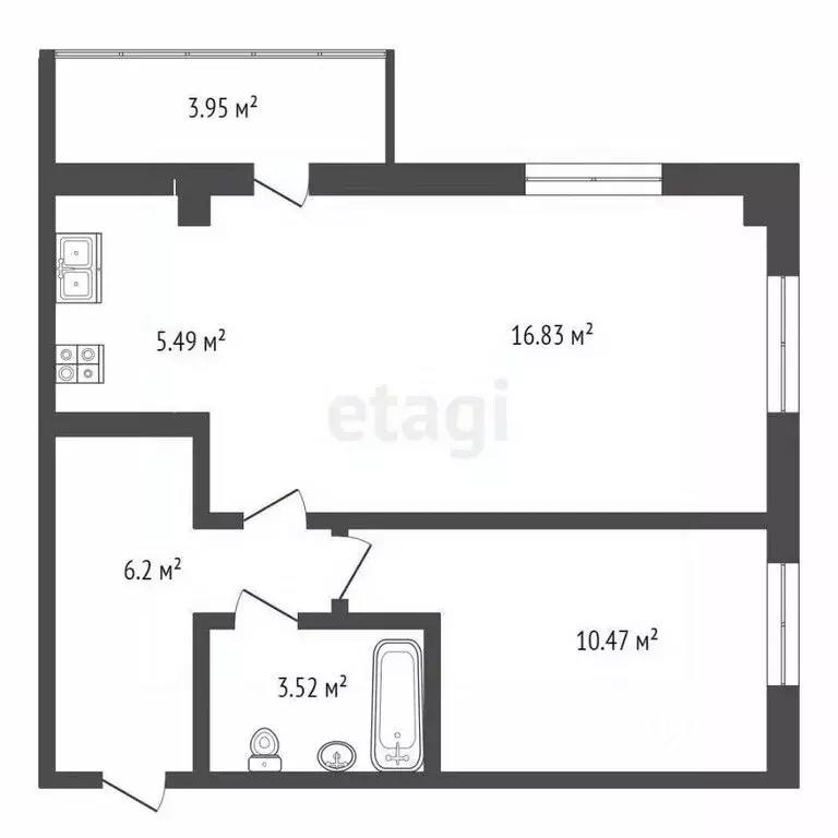 2-комнатная квартира: Якутск, улица Рыдзинского, 24к2 (43 м) - Фото 2