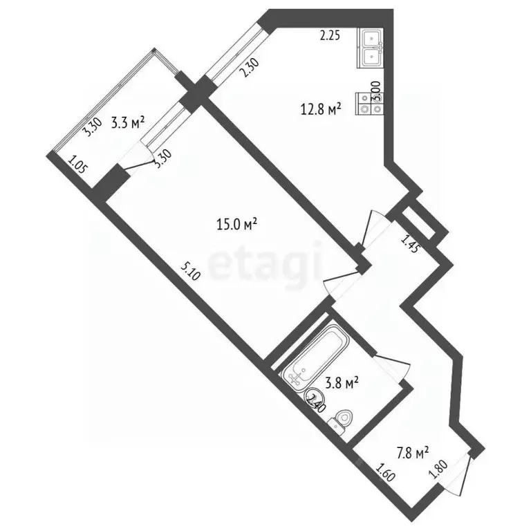 1-к кв. Самарская область, Самара Печерская ул., 20а (43.0 м) - Фото 2