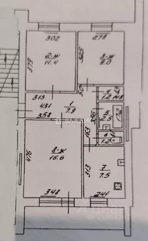 3-к кв. Калининградская область, Калининград Озерная ул., 3 (57.3 м) - Фото 2