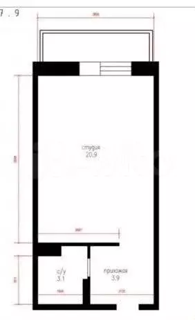 Квартира-студия, 25 м, 10/15 эт. - Фото 0