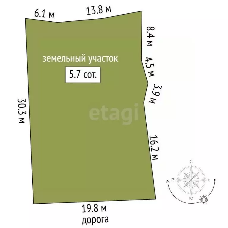 Участок в Самарская область, Самара Смоленская ул. (5.7 сот.) - Фото 2