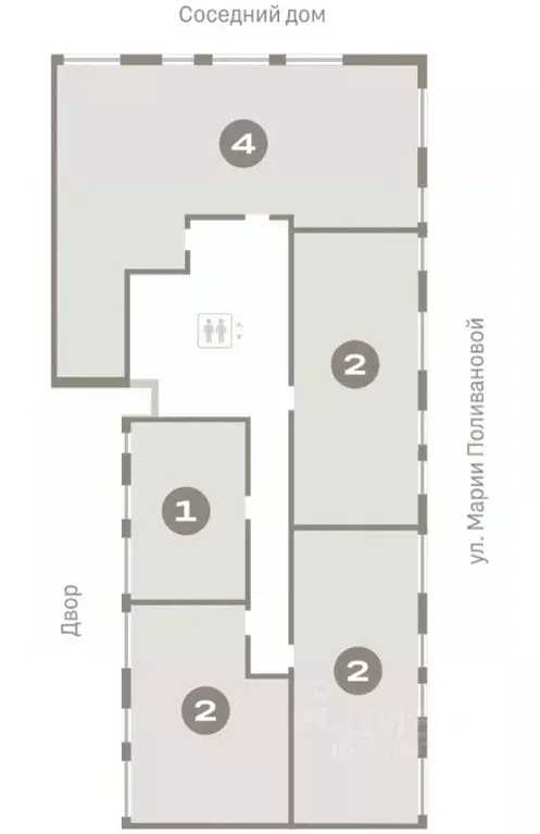 4-к кв. Ханты-Мансийский АО, Сургут 1-й мкр, Нефть жилой комплекс ... - Фото 2