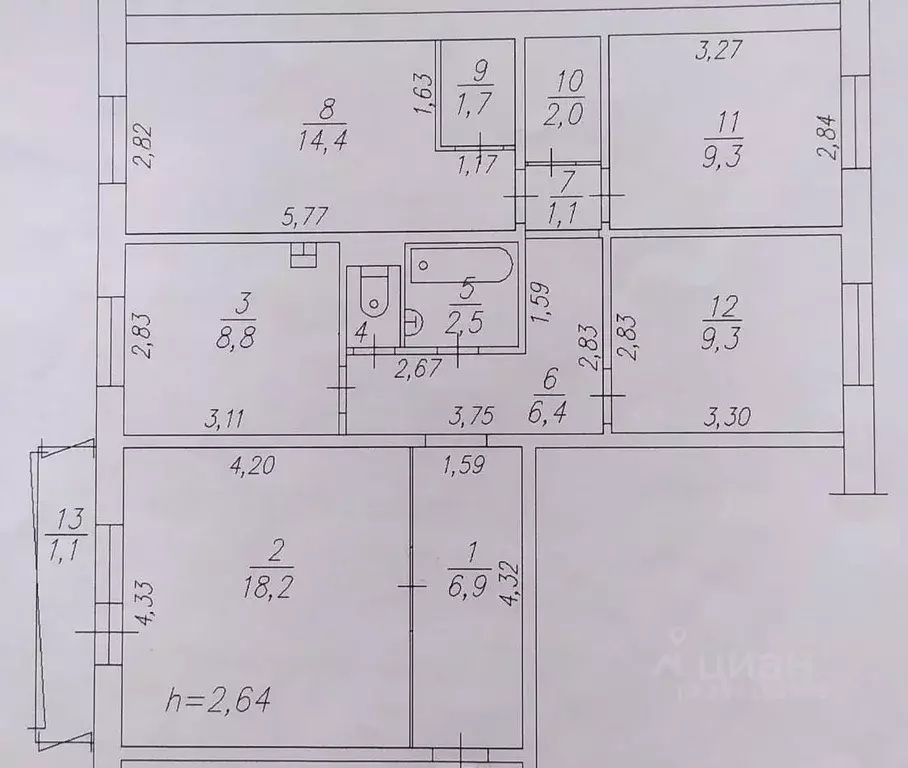4-к кв. Красноярский край, Красноярск Саянская ул., 259 (82.0 м) - Фото 1