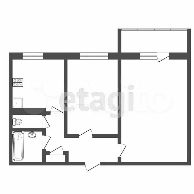 2-к. квартира, 50,1 м, 7/9 эт. - Фото 0