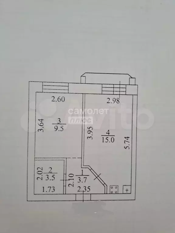 2-к. квартира, 32 м, 2/3 эт. - Фото 0