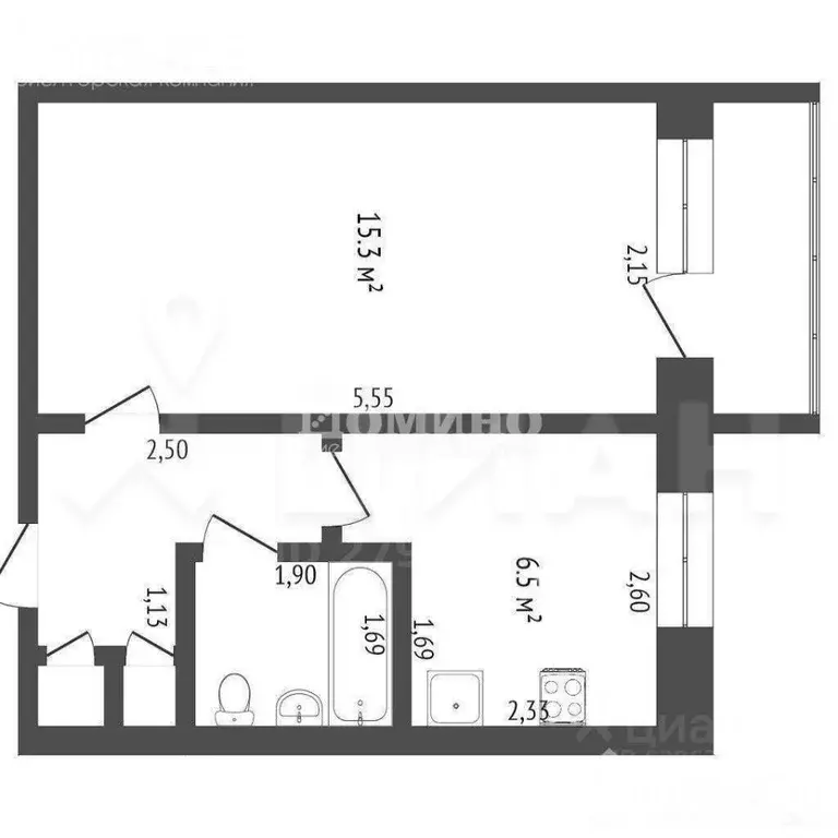 1-к кв. Ярославская область, Ярославль ул. 1-я Портовая, 17 (30.0 м) - Фото 2