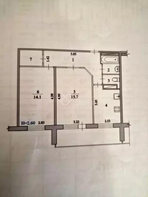 2-к кв. Волгоградская область, Волгоград ул. Янки Купалы, 67А (54.0 м) - Фото 2