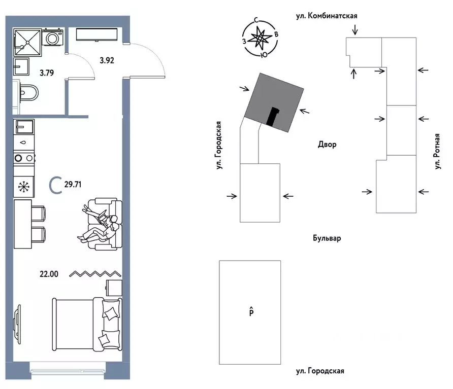 Студия Свердловская область, Екатеринбург муниципальное образование, ... - Фото 1