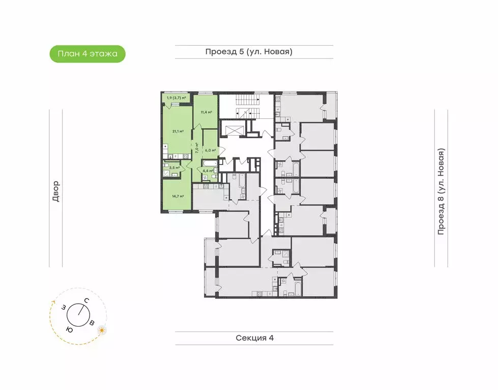 2-комнатная квартира: Екатеринбург, микрорайон Академический, 20-й ... - Фото 0