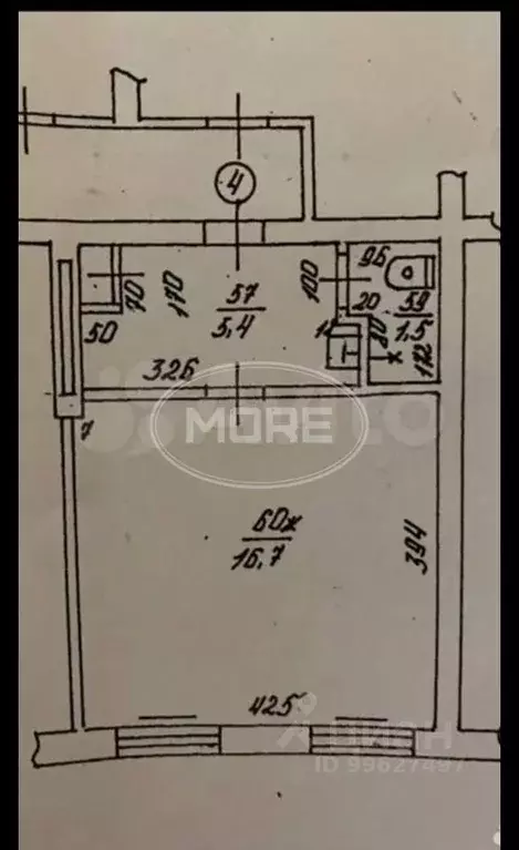1-к кв. Калининградская область, Калининград Красная ул., 137 (23.6 м) - Фото 2