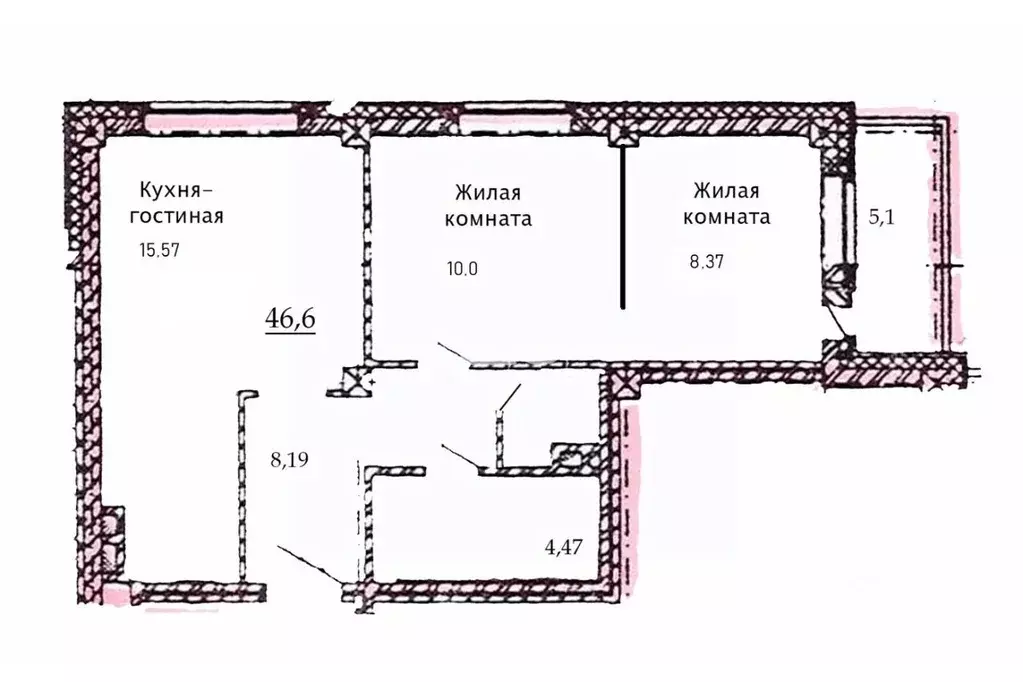 2-к кв. Новосибирская область, Новосибирск Выборная ул., 91/3 (53.0 м) - Фото 2