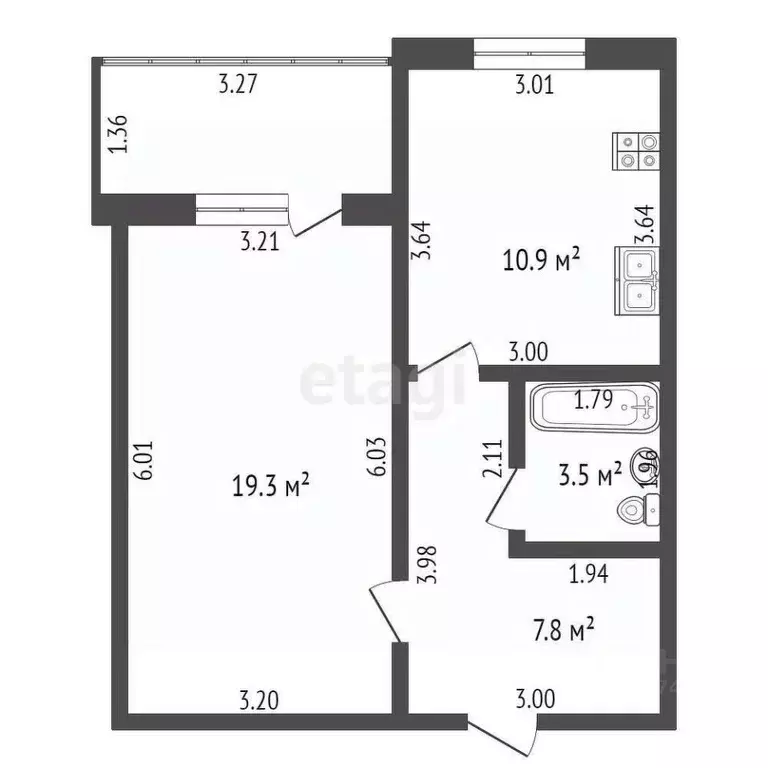 1-к кв. Орловская область, Орел ул. Трудовых Резервов, 38 (41.5 м) - Фото 1