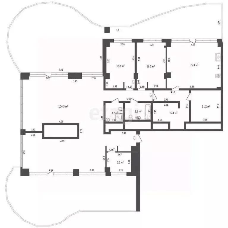 3-к кв. Крым, Ялта проезд Парковый, 6А (378.0 м) - Фото 2