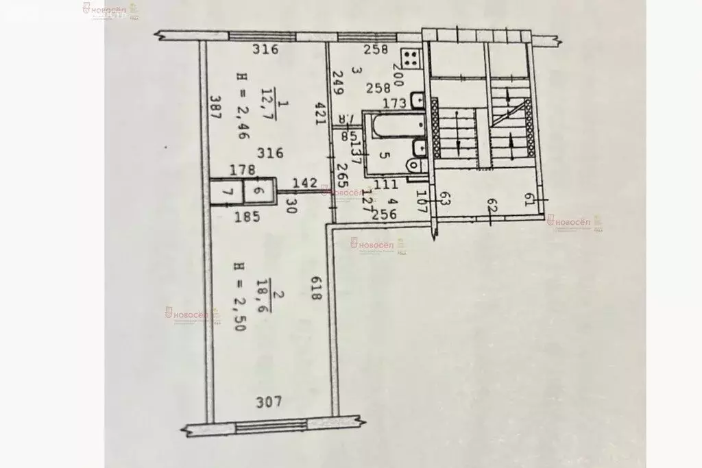 1к в 2-комнатной квартире (19 м) - Фото 1