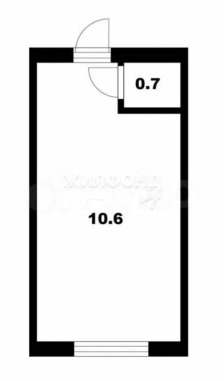 Комната 10,6 м в 1-к., 5/5 эт. - Фото 0