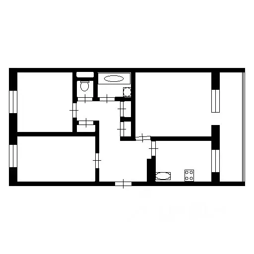 3-к кв. Коми, Ухта ул. Сенюкова, 55 (65.7 м) - Фото 1